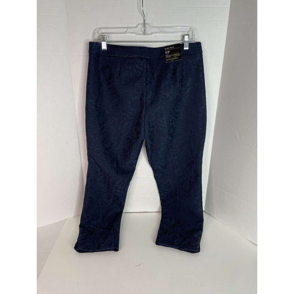 New Banana Republic Women’s Dress Pants 10P, Navy Blue, Slim Pant, Floral NWT - Picture 6 of 11
